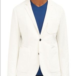 EFM White stretch cotton blazer